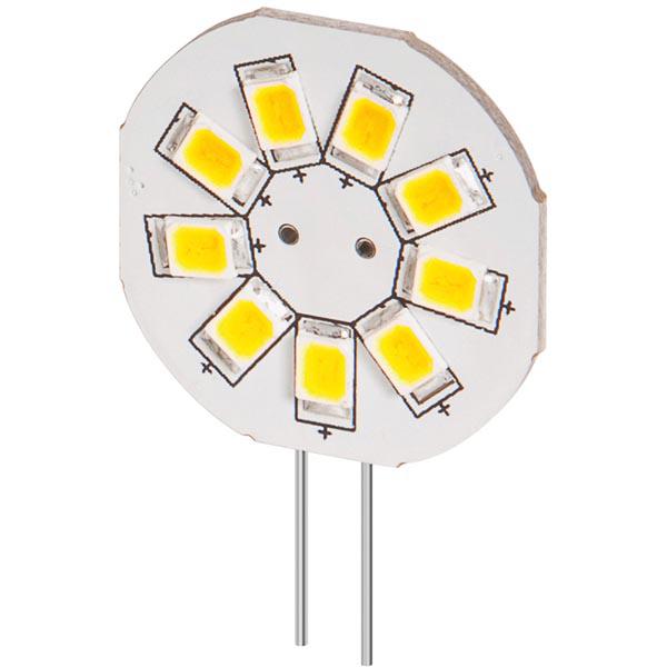 LED-lamppu, G4, lämp.valk.valo, 1,5W, 11-14V DC, 120Lm, 2800K, IP20