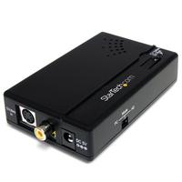 StarTech.com Composite and S-Video to HDMI Converter Audio - Video converter - composite video, S-video - HDMI - black - VID2HDCON Video transformer