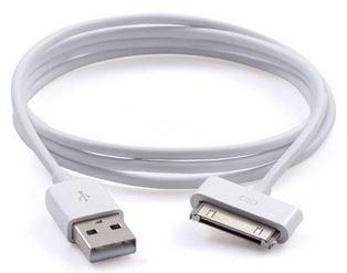 USB to iPhone/iPad 30-pin cable 1m, white
