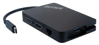 SUNIX USB-C Portable Mini Dock USB 3.0 / Gigabit Ethernet / VGA / HDMI