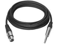 XLR M to jack cable 5 m Black