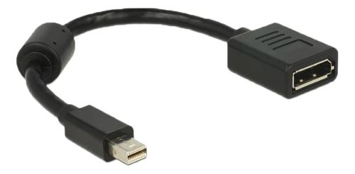 DeLOCK miniDisplayPort to DisplayPort, 3840x2160 at 60Hz, DisplayPort 1.2, 0.15m, black