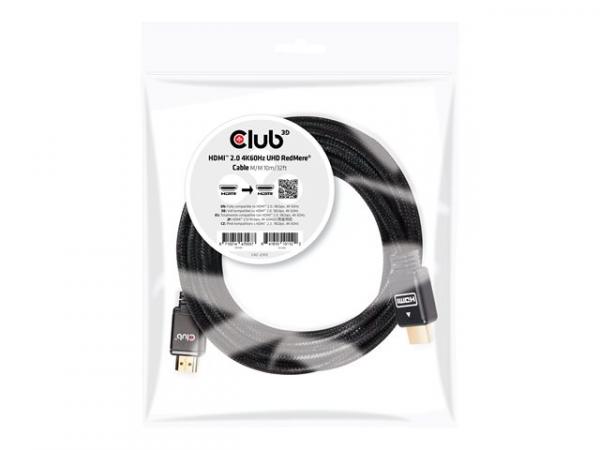 CLUB 3D HDMI 2.0 4K 60Hz RedMere cable 10m UNIDIRECTIONAL