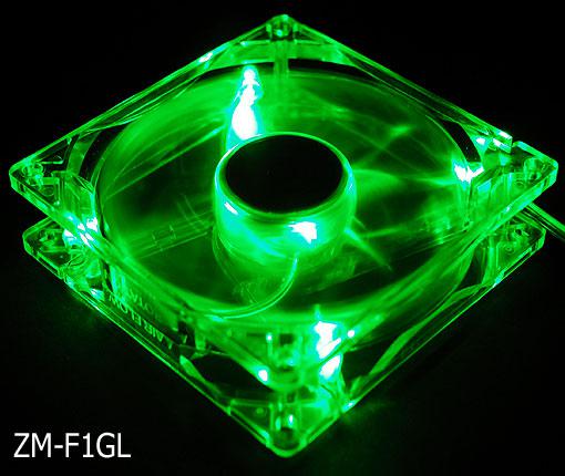 Zalman 80mm LED fan - Green