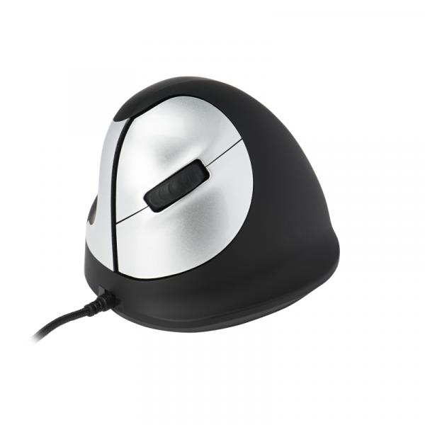 R-Go HE Mouse Ergonomic Mouse, Medium (165-195mm), Left Handed, wired - Mouse - ergonomic - left-handed - 5 buttons - wired - USB