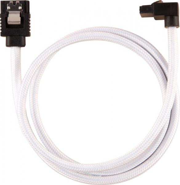 Corsair Premium Sleeved SATA Data Cable Set with 90- Connectors- White- 60cm