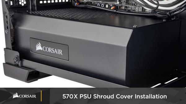 Corsair Crystal 570X Black PSU Shroud Cover