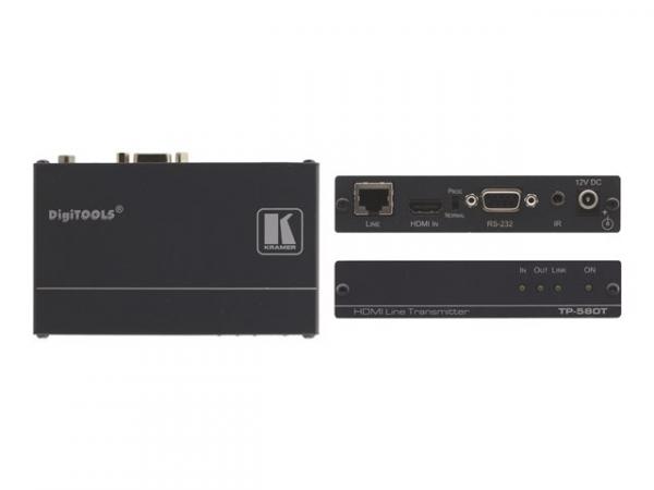 Kramer DigiTOOLS TP-580T - Video/audio/infrapuna/USB/sarjaliitettävä laajennin - RS-232, HDMI - jopa 70 m - 1U