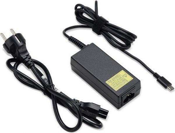 ACER Adapter 45W Type-C (PD2.0 Black Ac Adapter with EU Power Cord) RETAIL PACK