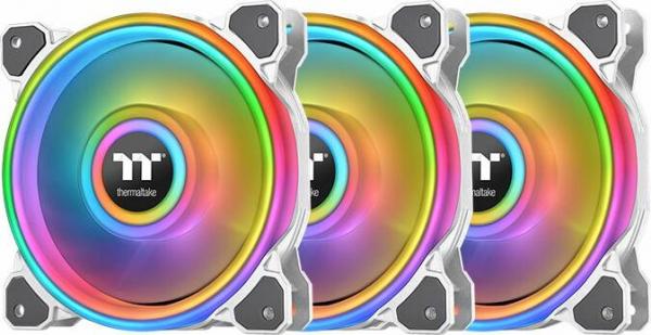 Riing Quad 12 RGB fan TT Premium Edition - pack of 3, white, 120mm