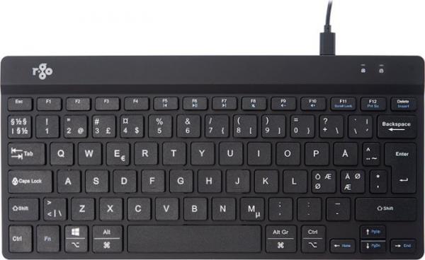 R-Go Compact Break Ergonomic Keyboard, QWERTY (Nordic), wired Black /RGOCONDWDBL