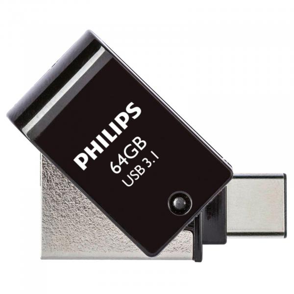 Philips 2 in 1 Black        64GB OTG USB C + USB 3.1