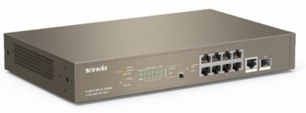 Tenda 10x GE @ 8x PoE+ Ethernet switch 130W 1x SFP, L3 Managed