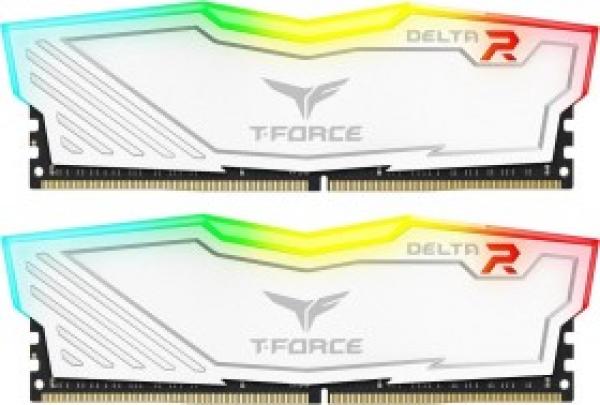 TeamGroup T-Force Delta RGB valkoinen DIMM-sarja 16 Gt, DDR4-3600, CL18-22-22-42