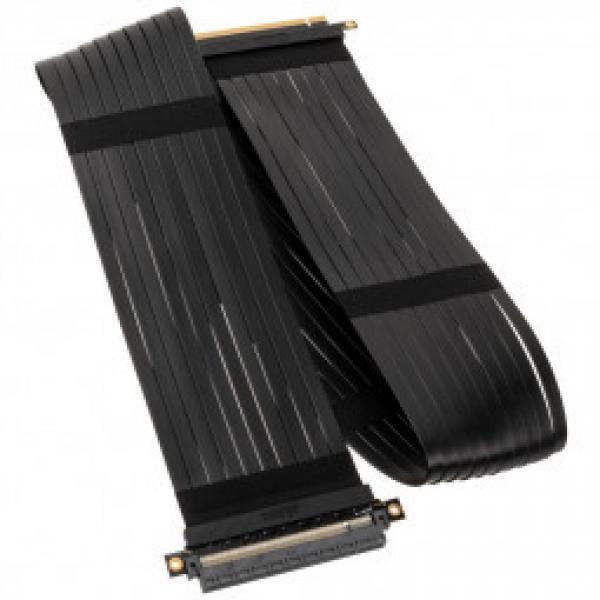 Akasa Riser Black XL, Premium PCIe 3.0 x 16 Riser kaapeli, 100cm -