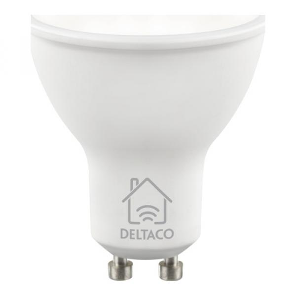 DELTACO SMART HOME LED-älylamppu, GU10, WiFI, 5W, 2700K-6500K, himm.