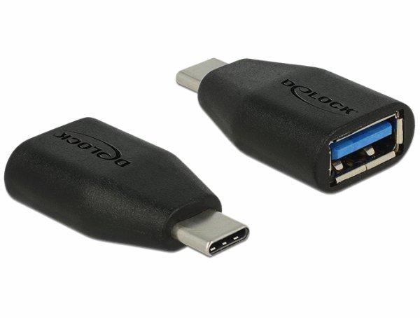 Delock SuperSpeed adapter USB-C male to USB-A female, 10 Gbps, black