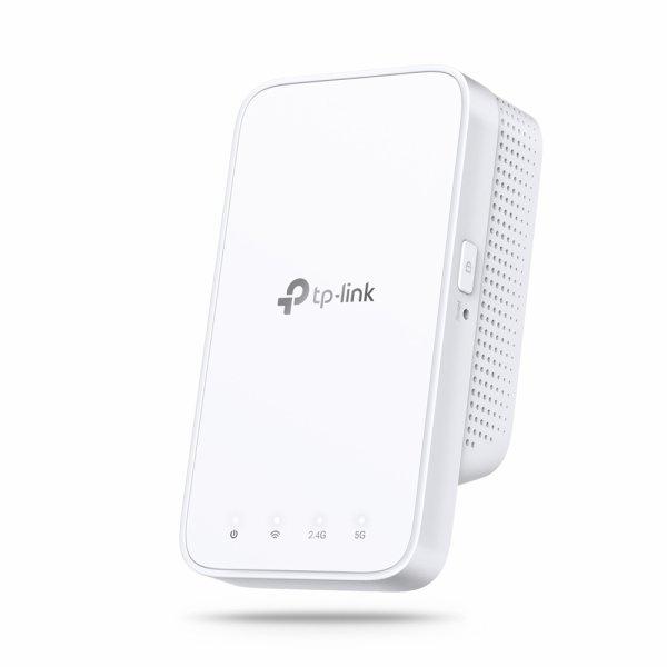 TP-Link RE300 Wi-Fi-vahvistin, perustuu MESH -tekniikkaan, vähentää langattoman verkon katvealueita, kaksitaajuustoiminto (Dual Band), valkoinen