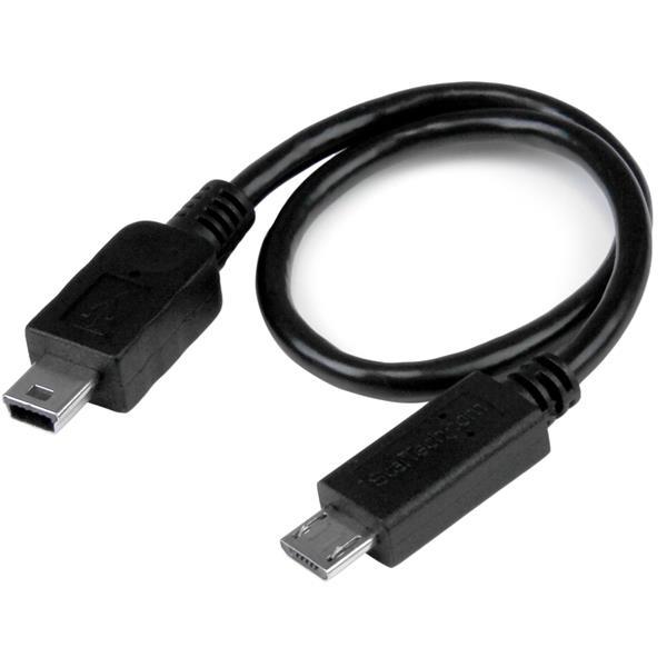 Cable StarTech Micro to Mini USB  0,2m M/M musta