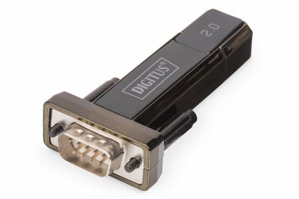 Digitus USB2.0 Seriell-Adapter DSUB 9M inkl. USB A Kabel 80cm