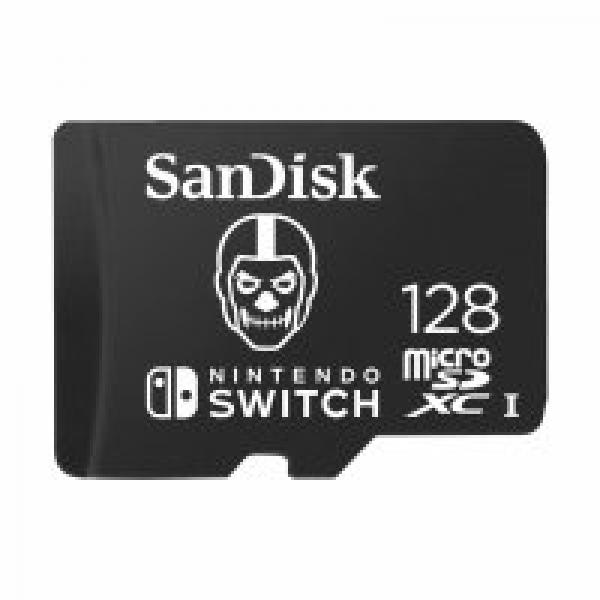 SanDisk Nintendo MicroSD UHS I 128GB Fortnite Edition, Skull Trooper, 128GB