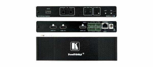 KRAMER VS-211XS 4K60 4:4:4 2X1 HDMI SWITCHER WITH AUDIO AND CONTROL