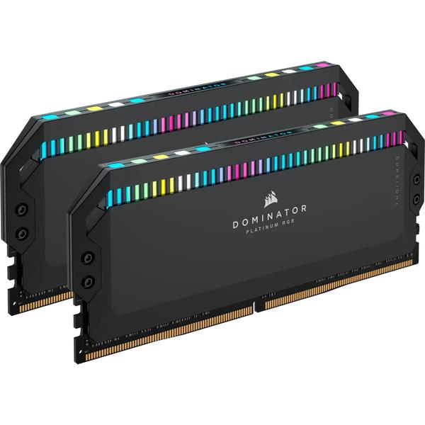 Corsair Dominator Platinum RGB 64GB DDR5 DIMM 6000MHz, 2x32GB, 1.35V, Black