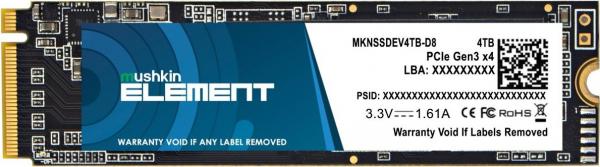 Mushkin Element NVMe SSD, PCIe 3.0 M.2 Typ 2280 - 4TB