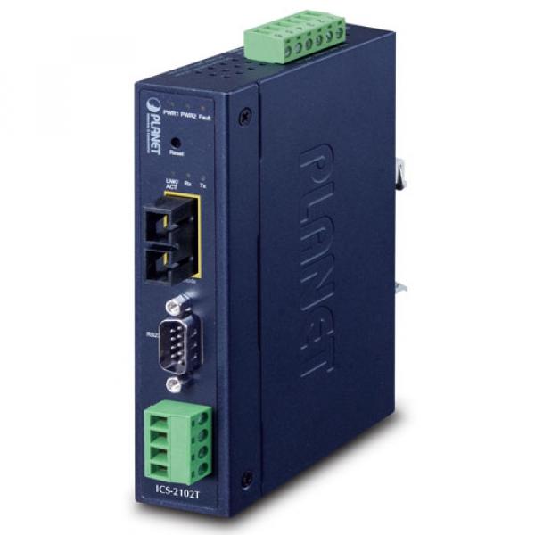 PLANET 1x RS-232/422/485 SFP IP30 Industrial Device Server -40...+75C