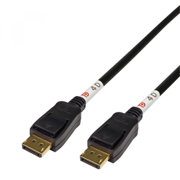 DisplayPort cable, DP 2.1, DP40, 1,0m