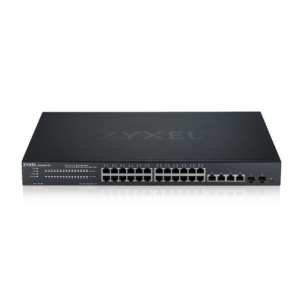 Zyxel XGM1930-30, 30 Port Smart Managed Switch, 24x2.5GbE and 4x10GbE, standalone or Cloud