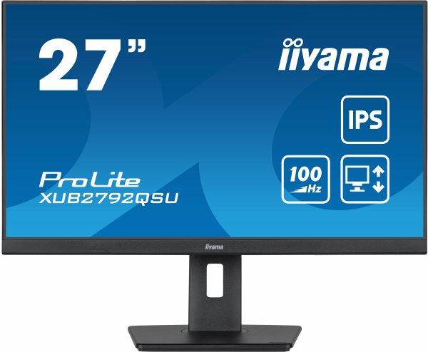 iiyama ProLite XUB2792QSU-B6 27" 2560 x 1440 HDMI DisplayPort 100Hz Pivot Skrm