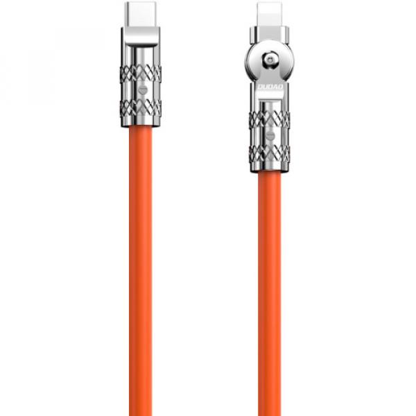 Dudao L24CL USB-C to angled Lightning cable 30W 1m 180 rotation orange