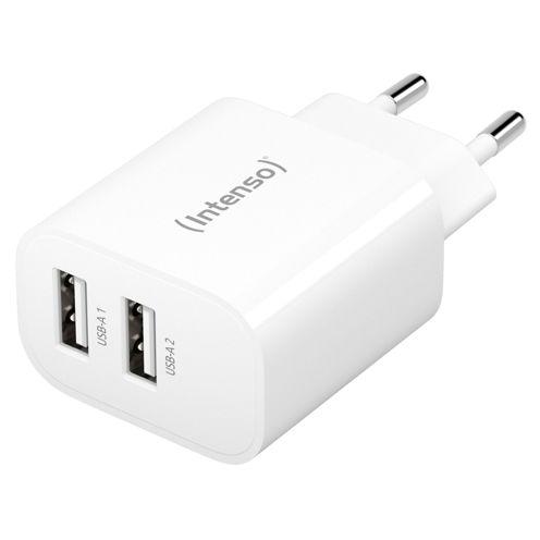 Intenso Power Adapter W24AA 2x USB-A 24W              white