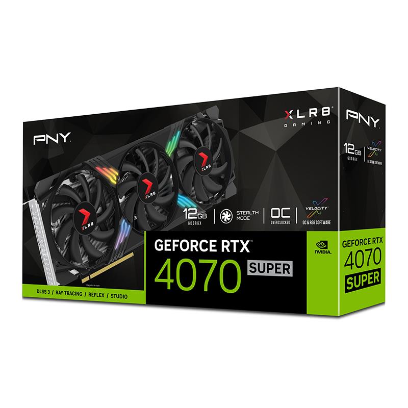 PNY GeForce RTX 4070 SUPER XLR8 Gaming VERTO EPIC-X RGB OC 12G
