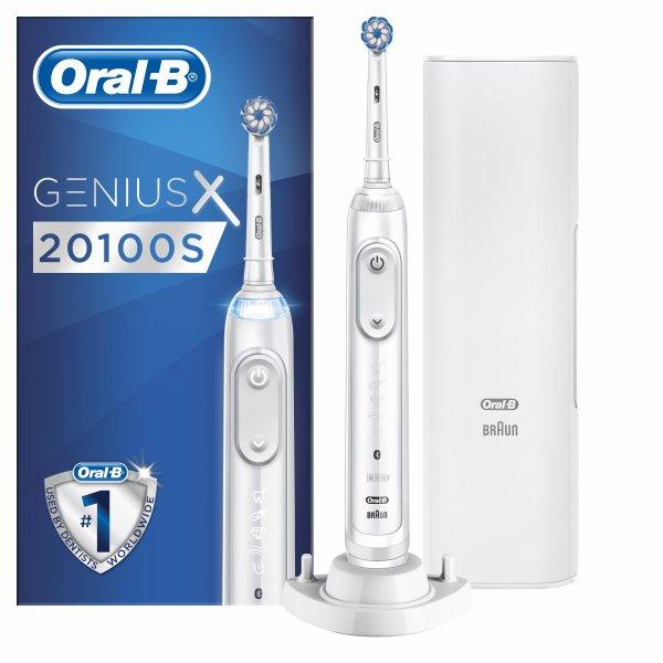 Oral-B Electric Toothbrush Genius X 20100S Rechargeable For adults Number of brush heads included 1 Number of teeth brushing modes 6 White