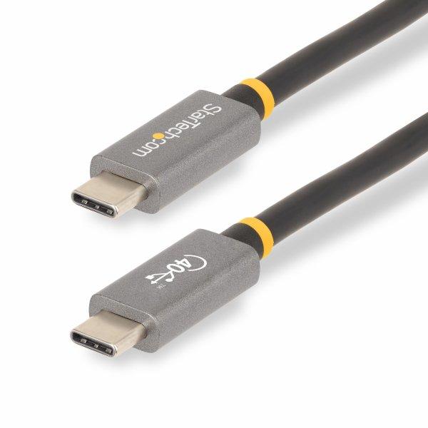 StarTech.com USB 3.1 / USB 3.2 / USB4 / Thunderbolt 3 / Thunderbolt 4 USB Type-C kabel 1m Sort