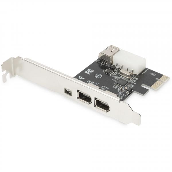 DIGITUS FireWire adapter PCIe / PCI Express Card 2x Firewire400 1394a