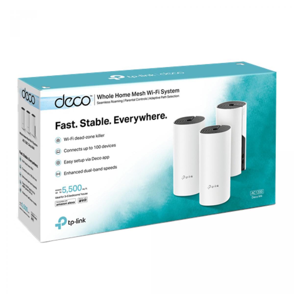 Smart Home Tp Link Deco M4 3 Pack Wlan Tukiasemat Ap Deco M4 3 Pack Tietokonekauppa Fi Kaikki Mita Tarvitset