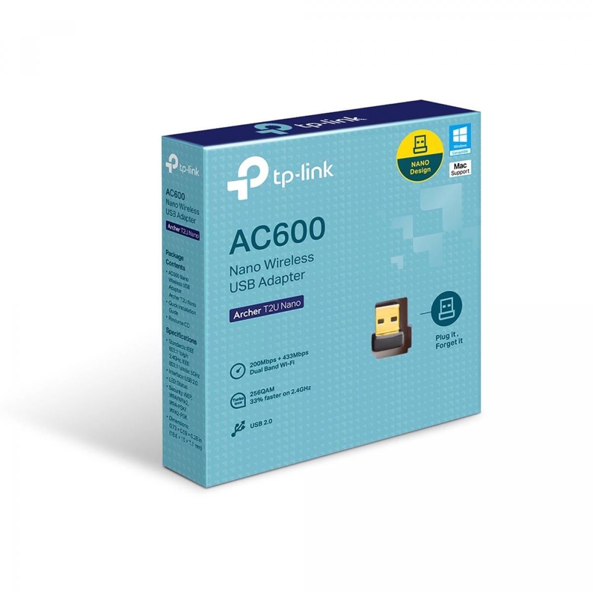 Tp Link Archer T2u Ac600 Wifi Nano Usb Adapter Wlan Usb Verkkokortit Archer T2u Nano Tietokonekauppa Fi Kaikki Mita Tarvitset