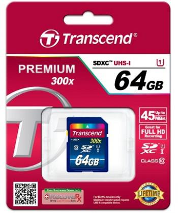 TRANSCEND SDXC CLASS10 UHS-I 64GB