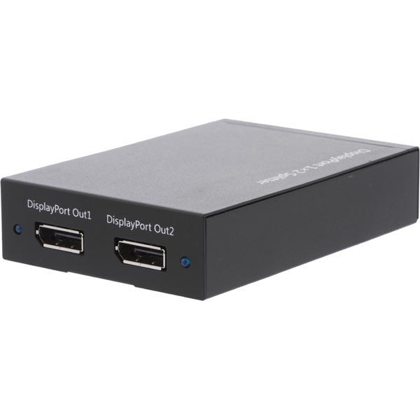 DisplayPort-jakaja, 1x20-pin na - 2x20-pin na, 2560x1600, 12bit, PCM 7.1, DP v1.1a, plug and play, musta