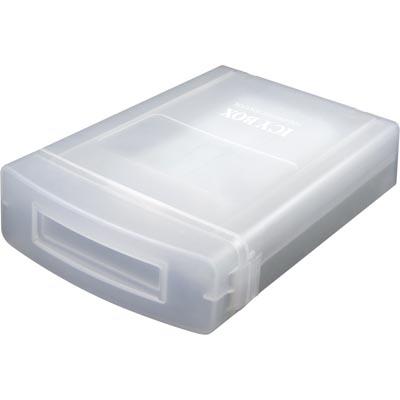 ICY BOX säilytysrasia 1x3,5" kiintolevylle, pinottava, läpinäkyvä
