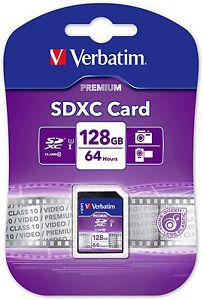 Verbatim SDXC Card 128GB Class 10
