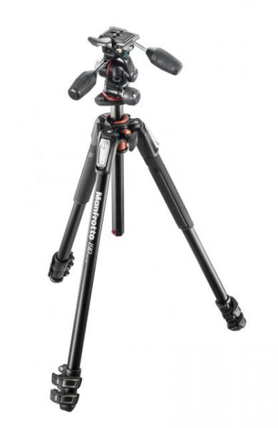 Manfrotto 190 Kit Alu 3-Section Tripod + Ball Head MK190XPRO3-3W