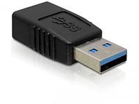 DeLOCK USB 3.0 adapteri, A uros - A naaras, musta