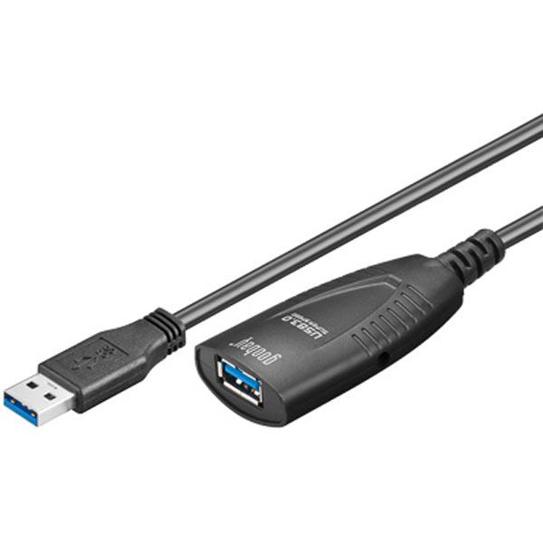 Goobay USB jatkokaapeli, aktiivinen, USB 3.0, 5m