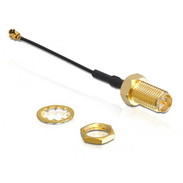 DeLOCK antennisovitin, I-PEX u kulma 90 - RP-SMA n suora, 0,05m