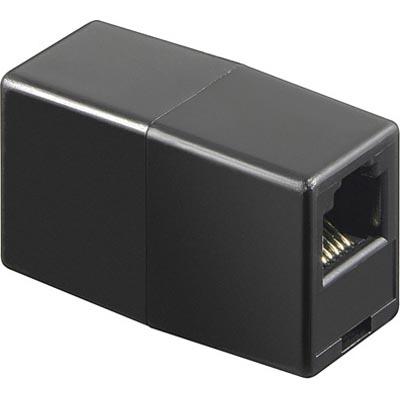 Modulaarijatkokappale, 6P/6C RJ12, suora liitos, musta