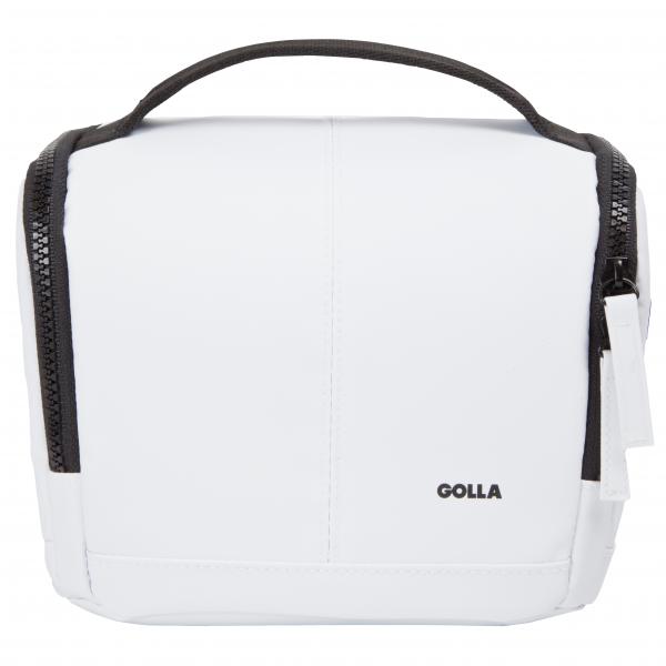 ALE Golla G1561 BARRY M White. Golla Camera Bag, compact, vetoketjulla, vetoketjutasku läpän sisäpuolella, irroitettava olkahihna, säädettävä tukiseinä sisällä. Ulkomitat: 210*160*110